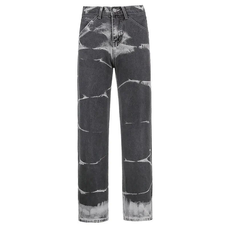 Vintage Tie Dye High Waist Jeans