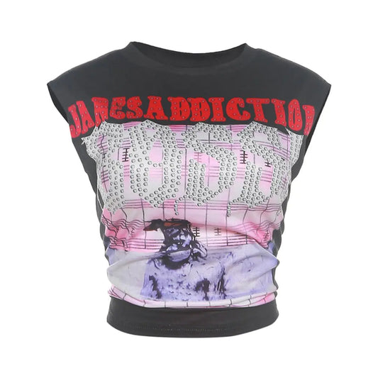 Graphic Cropped Tank
